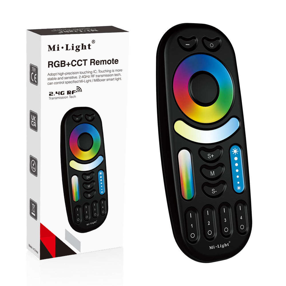 FUT092-B - 4-Zone RGB+CCT Remote Black