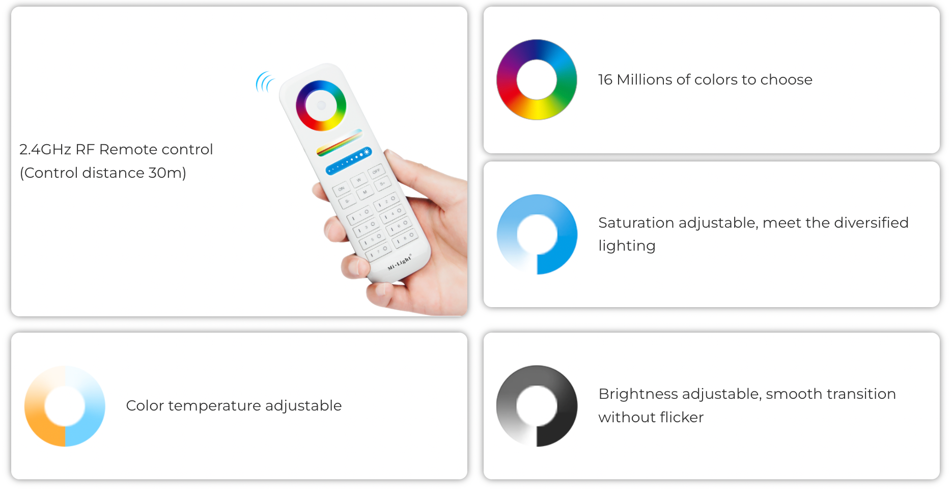 FUT103ZR - 4W GU10 RGB+CCT LED Spotlight (Zigbee 3.0 + 2.4G)