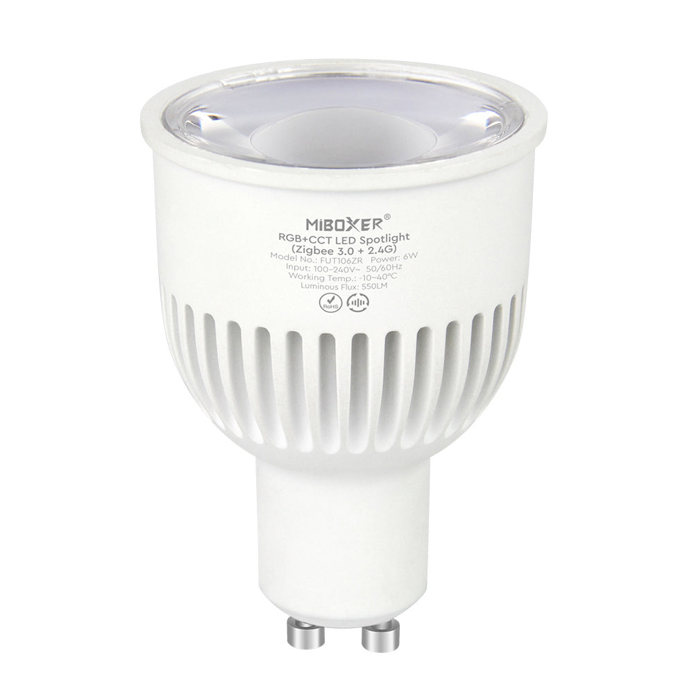 FUT106ZR - 6W GU10 RGB+CCT LED Spotlight (Zigbee 3.0 + 2.4G)