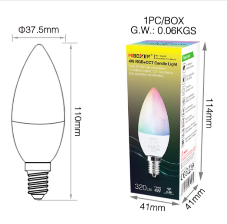 FUT108 - 4W RGB+CCT Candle Light