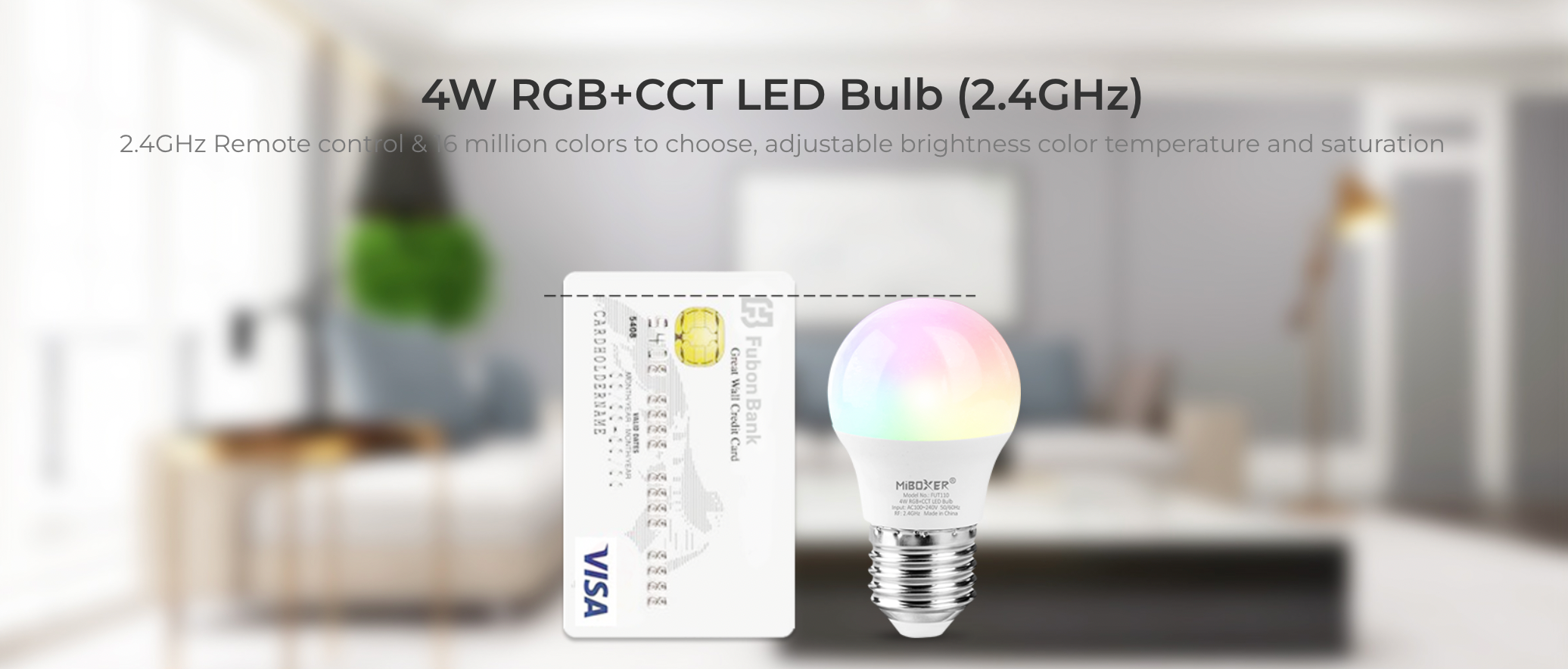 FUT110 E26 - 4W RGB+CCT LED Bulb (2.4G)