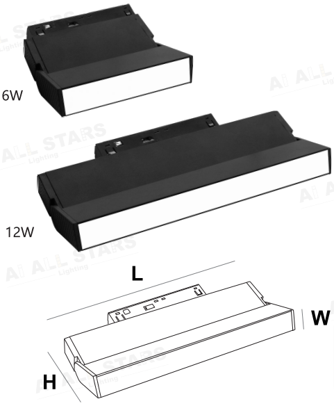 AS-ZF20-112-06G - 6W Black Foldable Magnetic Flood Light (Zigbee + 3CCT)
