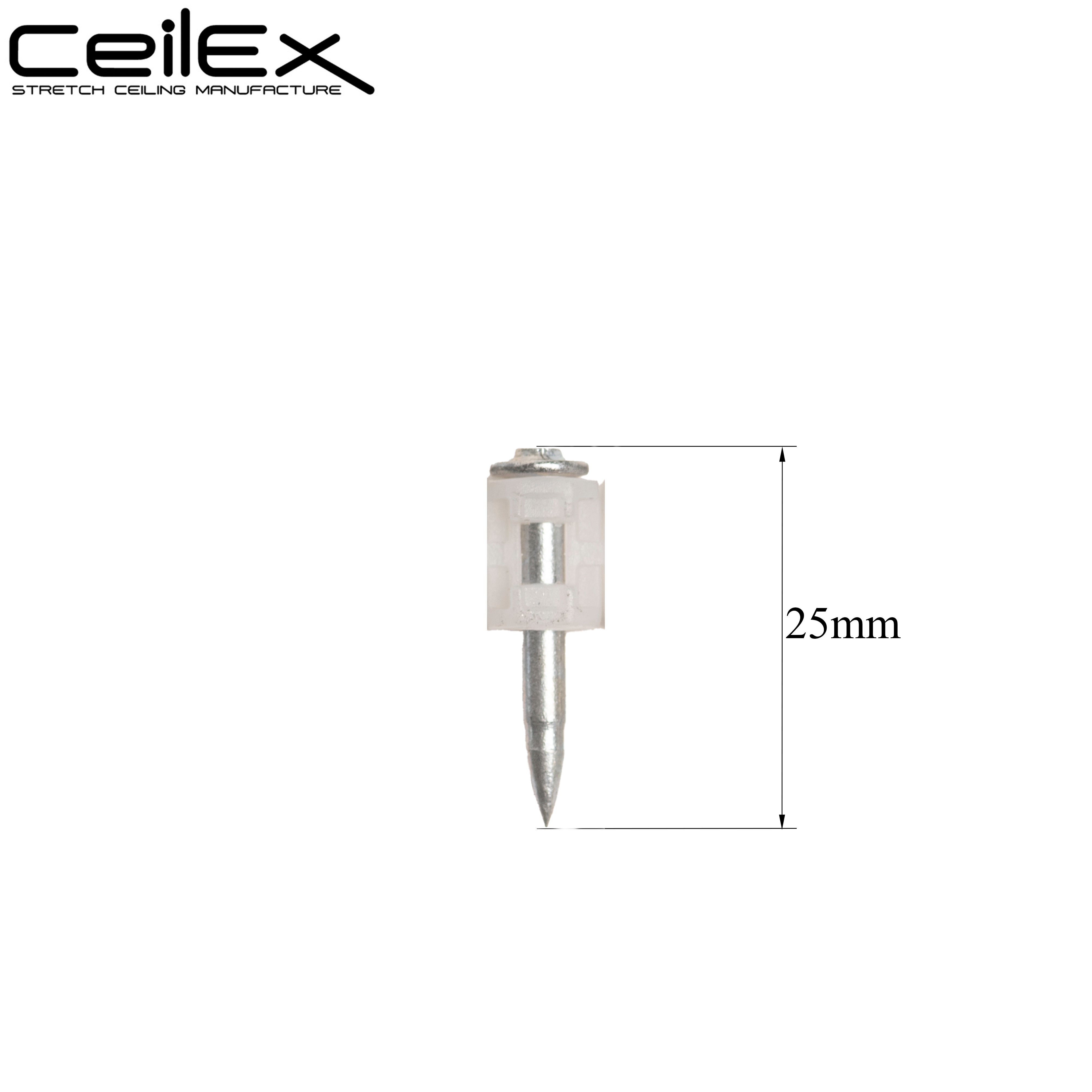 Ceilex 1000x Collated Concrete Nails 1''  25mm  - For Hilti Gx3 Gx100 Gx120