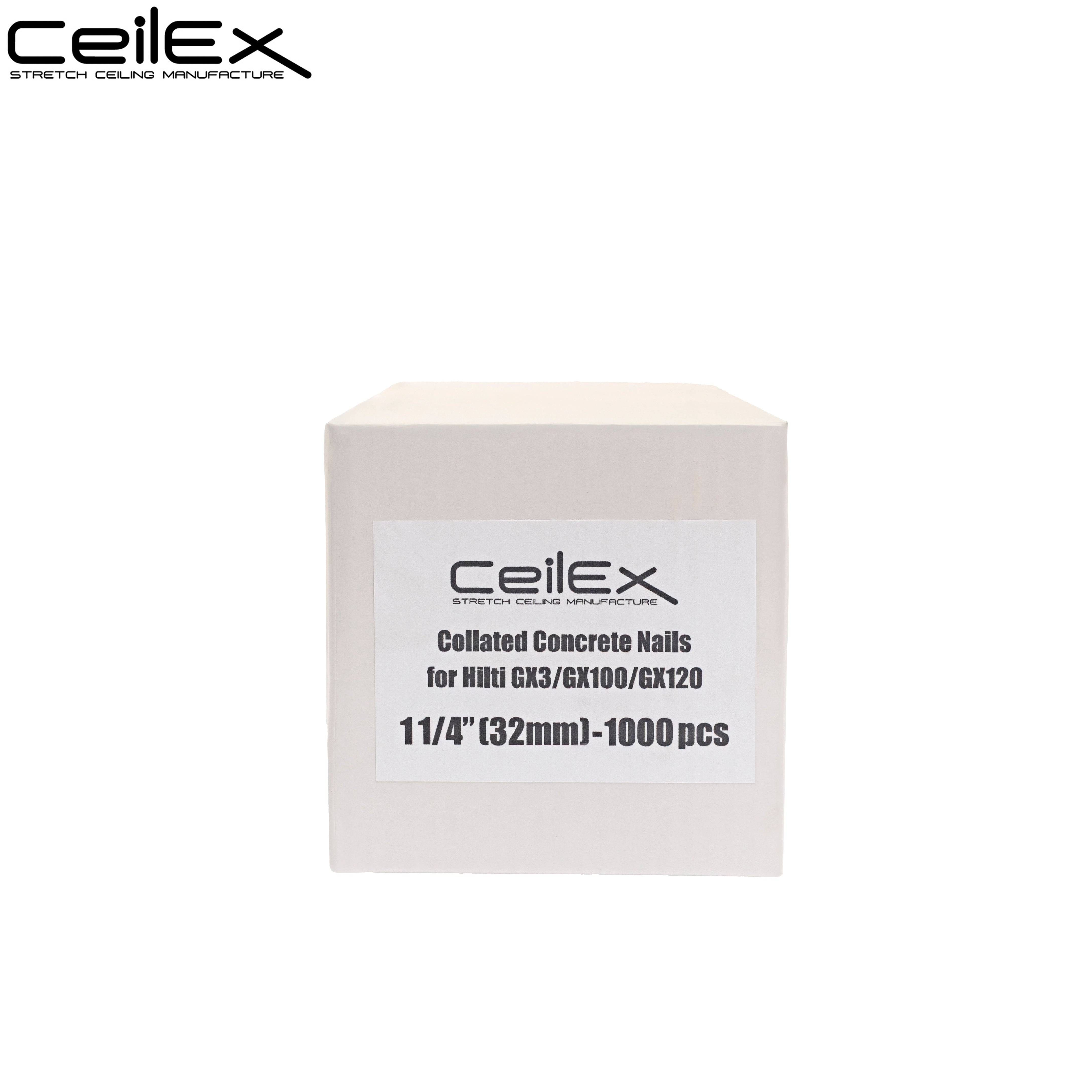 1000x Collated Concrete Nails 1 1/4'' (32mm) - for Hilti GX3/GX100/GX120