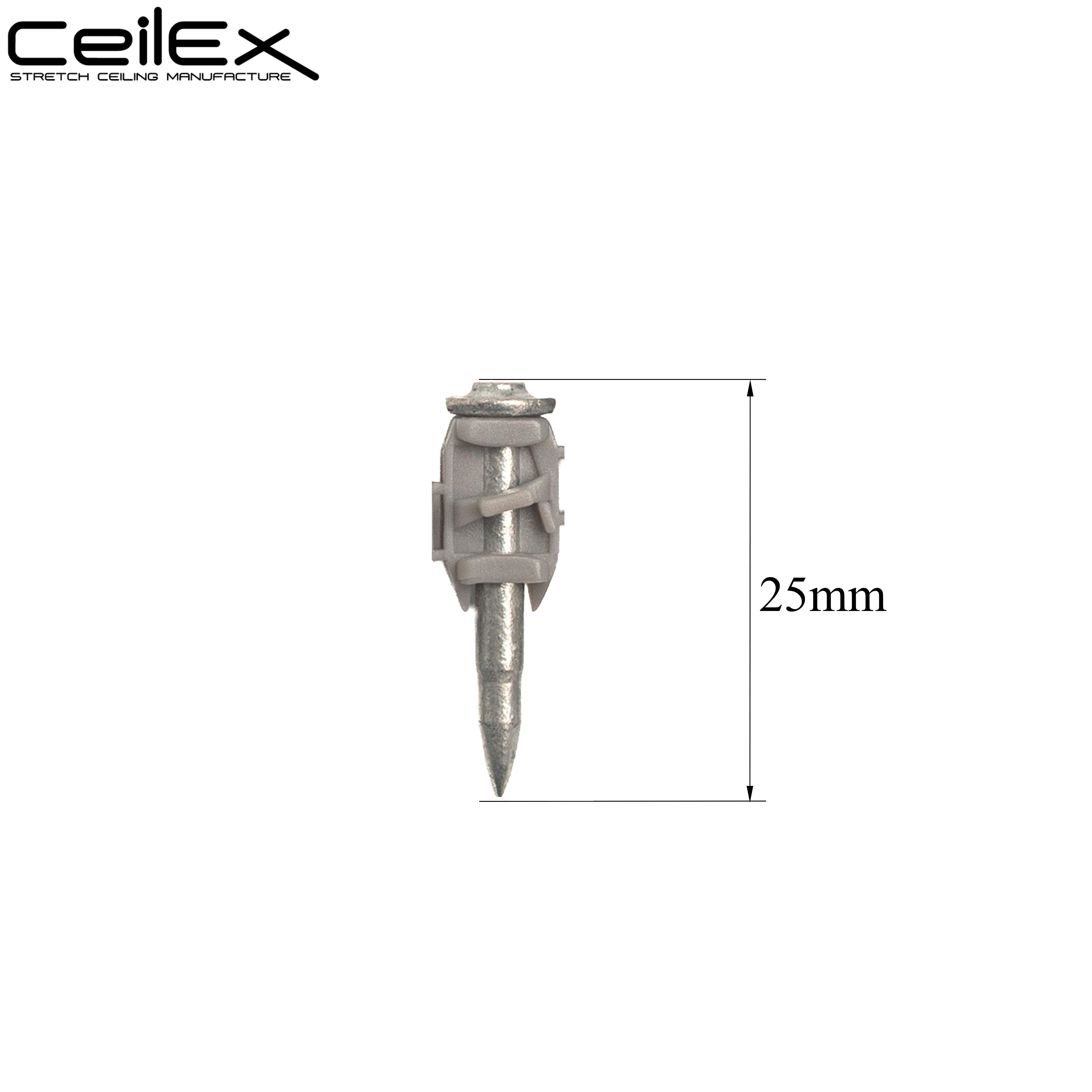1000 Clous à Béton Pour Hilti BX4 - 25mm (1'') - Pointes Acier Galvanisé, Compatible BX4