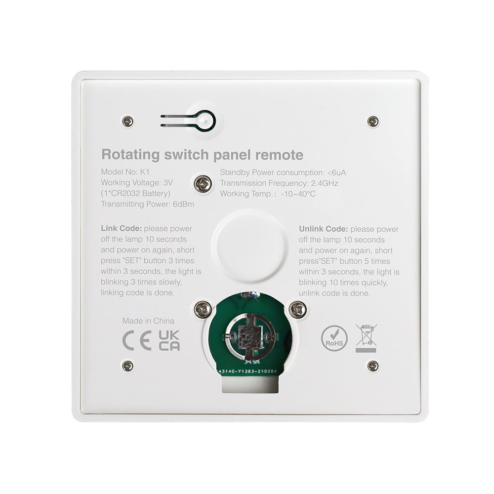 K1-W - 1-Zone Rotating Switch CCT Remote White