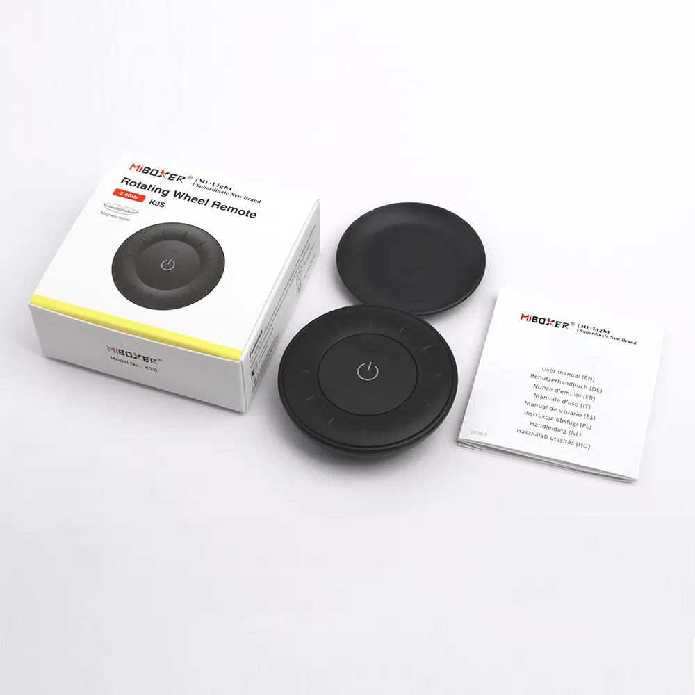 K3S-B - 1-Zone Mini Rotating Wheel CCT Remote Black