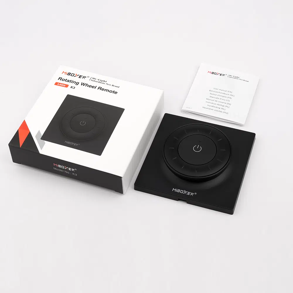 K3-B - 1-Zone Rotating Wheel CCT Remote Black
