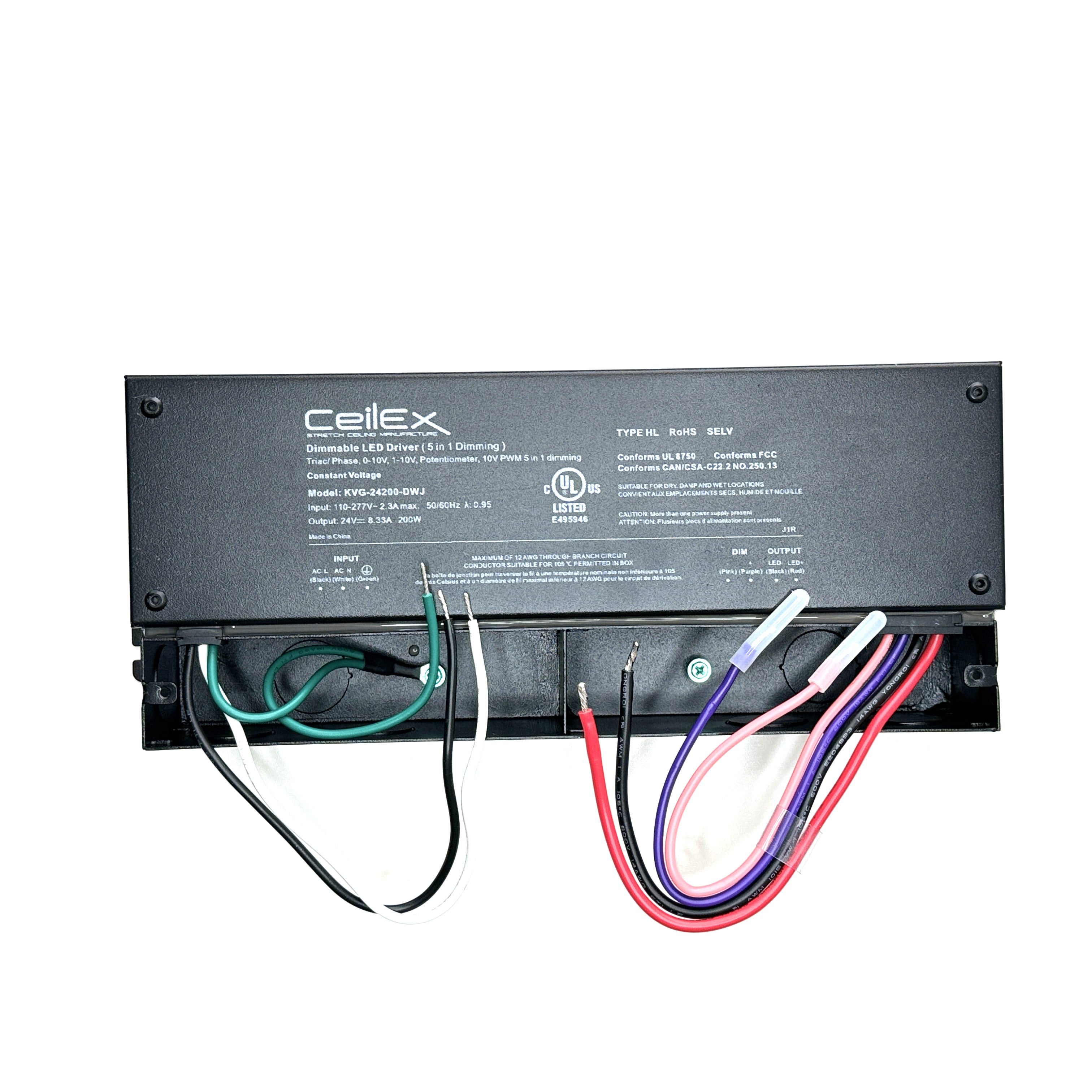 Triac Dimmable LED Driver 24V 200W IP67 UL Listed Compatible with Lutron Dimmer, Transformer for LED Lights, Dimmable Power Supply 5 in 1 Triac/0-10V/1-10V/Potentiometer/10V PWM