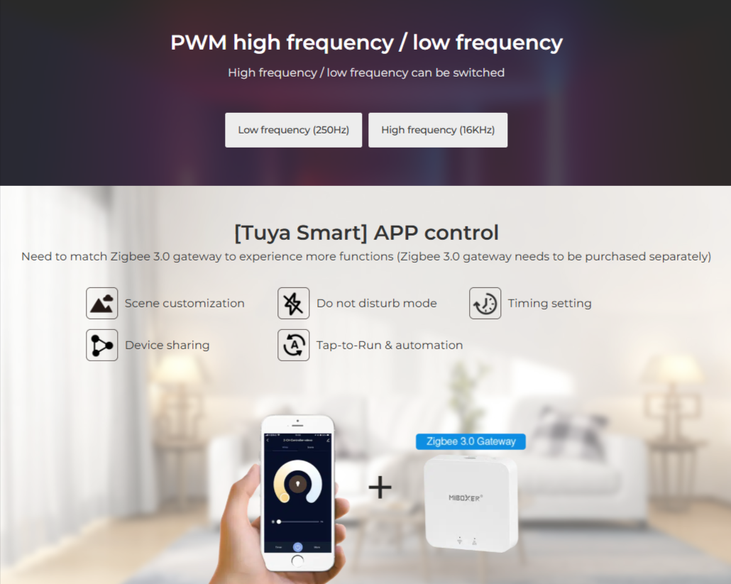 LC2-ZR - 2 Wires 2 in 1 LED Controller (Zigbee 3.0+ 2.4G)