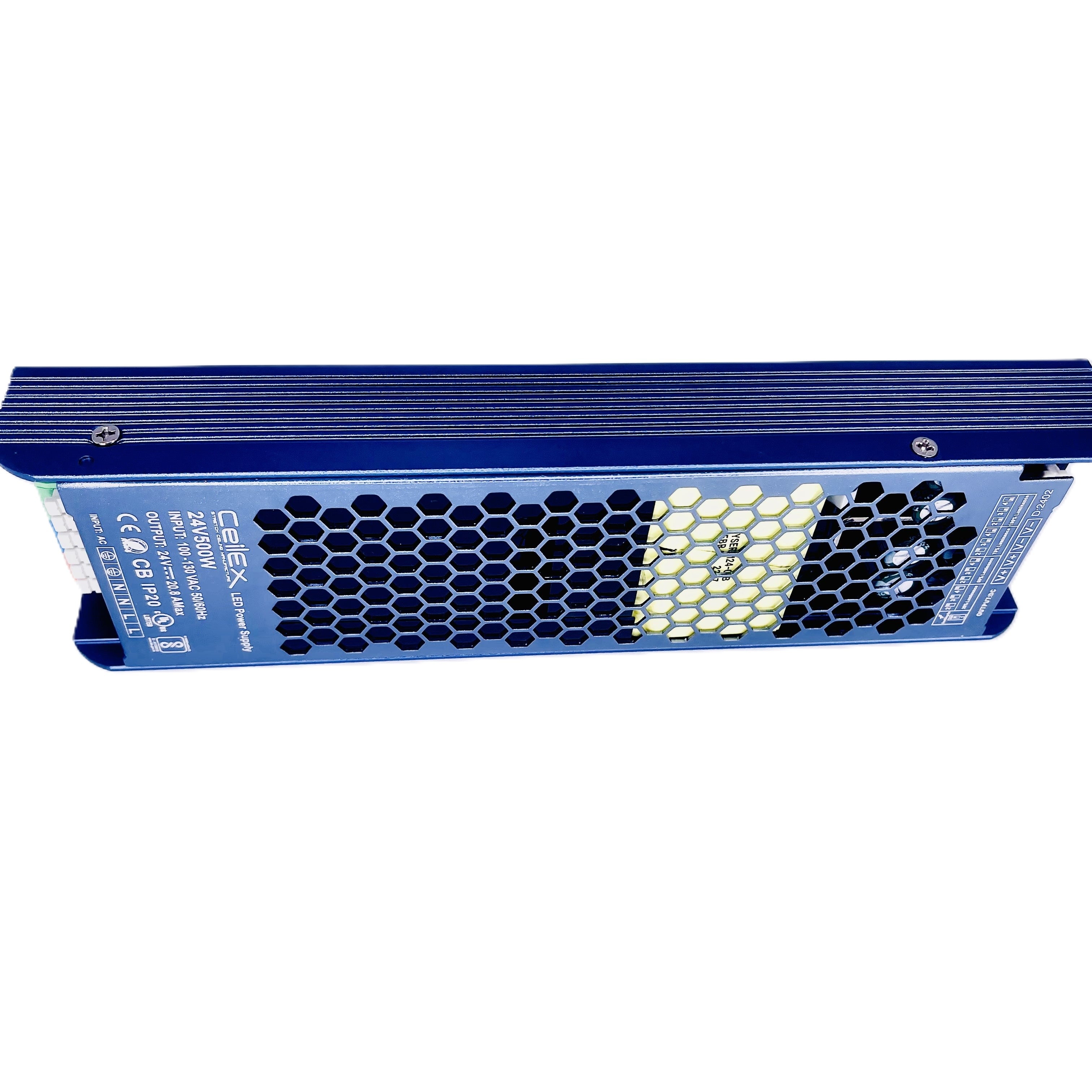 LED Driver 24V 500W IP20 UL Listed, Transformer for LED Lights, LED Power Supply 100-130 VAC 50/60Hz