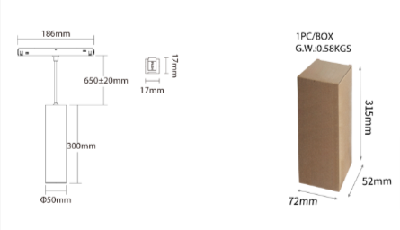 MC2-09B-ZR - 9W Dual White Magnetic Chandelier Light (Zigbee 3.0 + 2.4G)