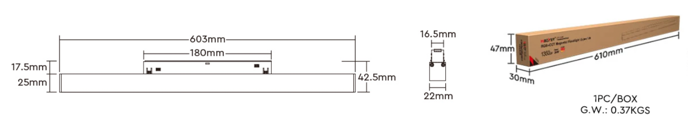 MF5-24A-ZL (Upgraded) - 24W RGB+CCT Magnetic Floodlight (Zigbee 3.0 + 2.4G)