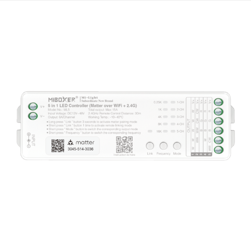 ML5 - 5 in 1 Controller (Matter Over WiFi+2.4GHz)