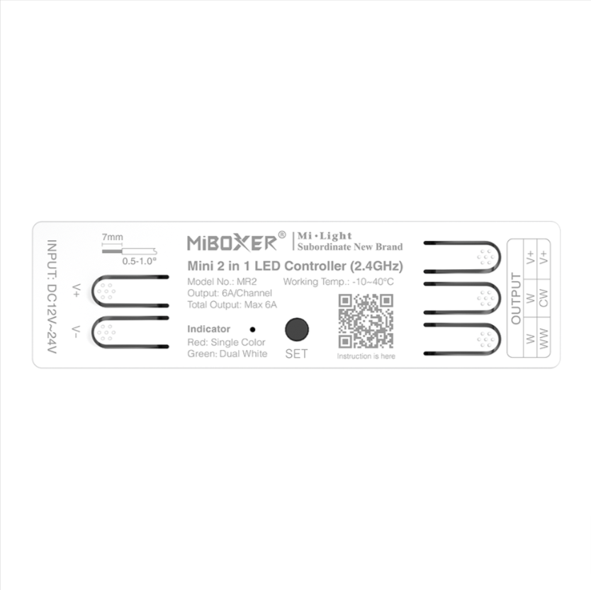 MR2 - Mini 2 in 1 LED Controller (2.4GHz) Output Max 6A