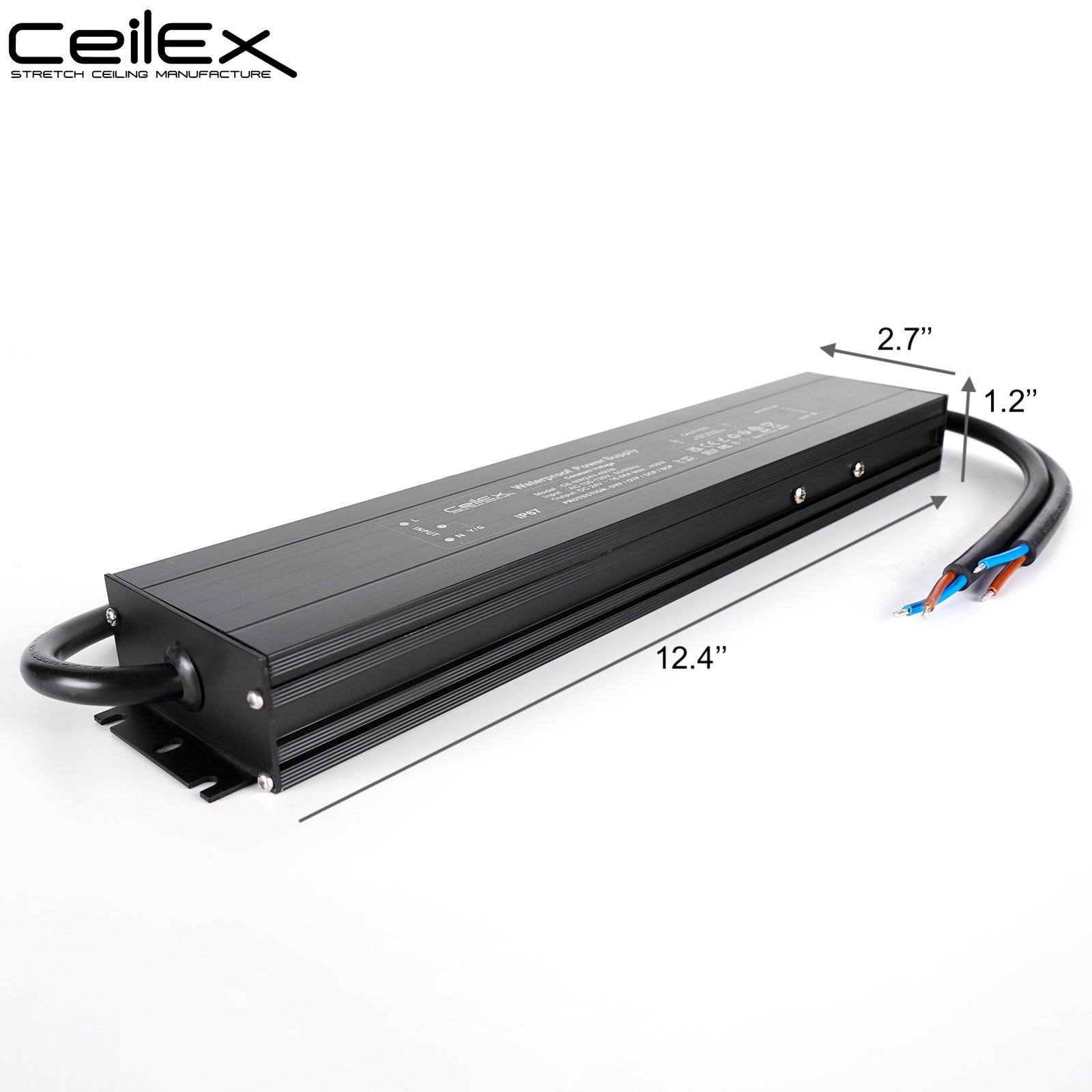 Ultra Slim LED Driver 24V 400W IP67 ETL Listed Class 2, Transformer for LED Lights, Waterproof Power Supply AC 100-130V 50/60Hz