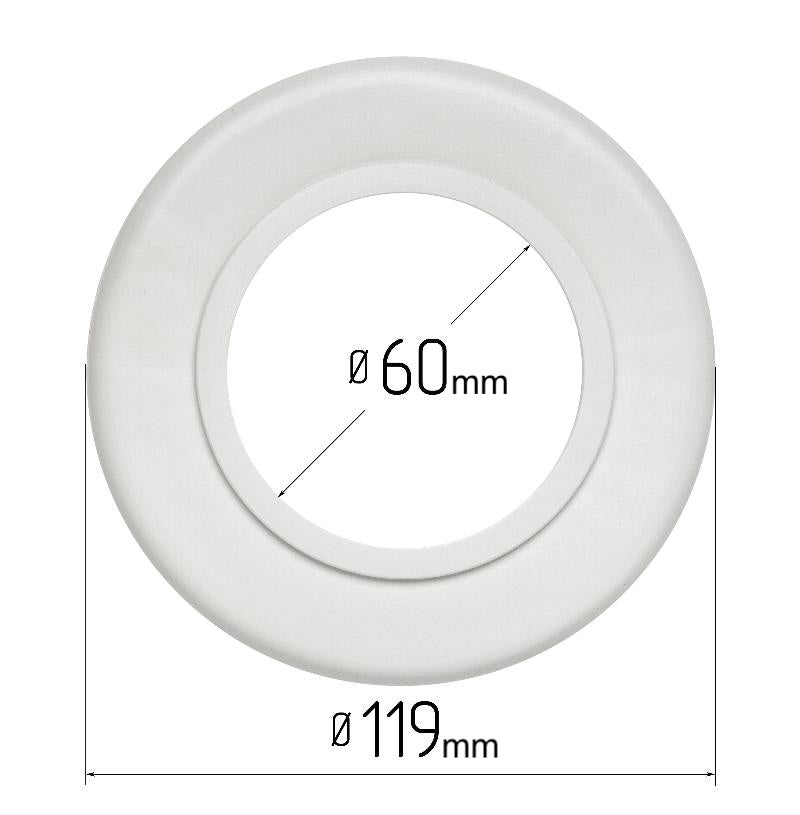 D2.36" (60 mm) Stretch Ceilings Universal Circle Platforms for Spotlights Installation, Adjustable Holder Supporting Base