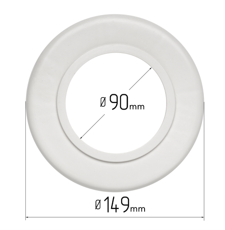 D3.54" (90 mm) Stretch Ceilings Universal Circle Platforms for Spotlights Installation, Adjustable Holder Supporting Base