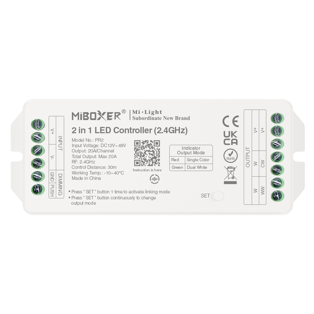 PR2 - 2 in 1 LED Controller (2.4GHz) Output Max 20A