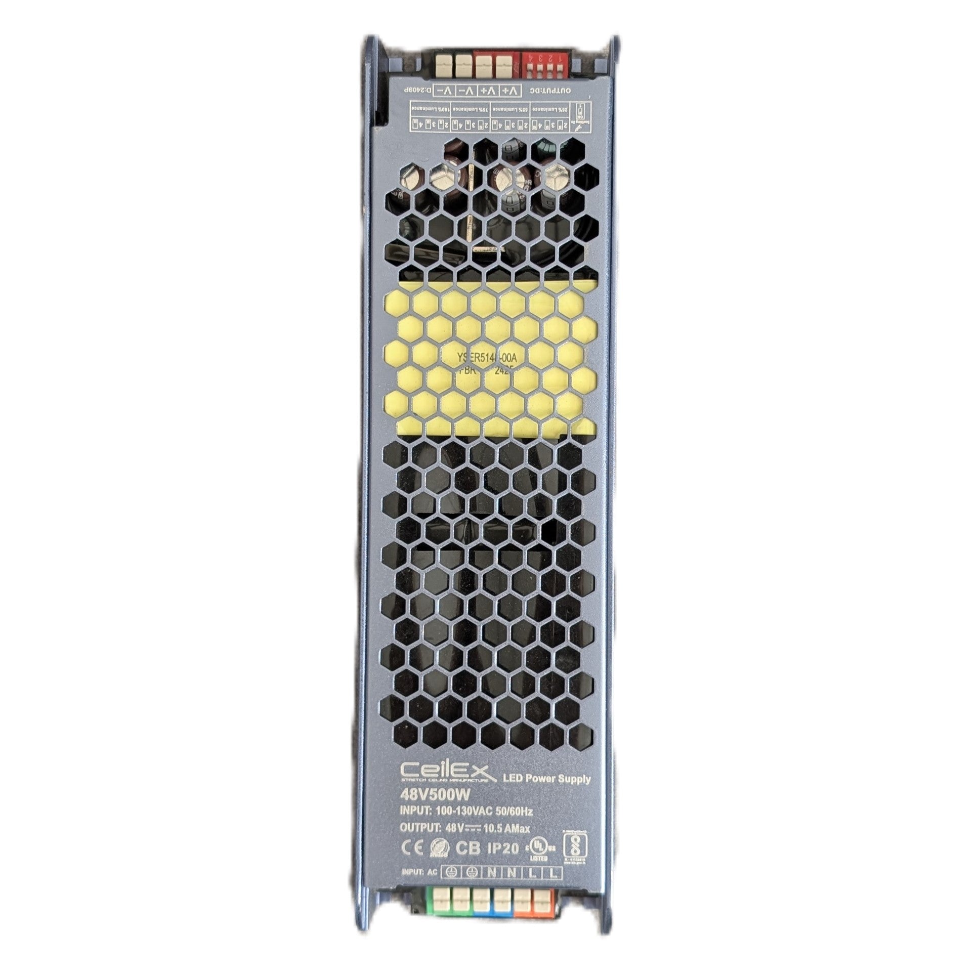 LED Driver 48V 500W IP20 UL Listed, Transformer for LED Lights, LED Power Supply 100-130 VAC 50/60Hz