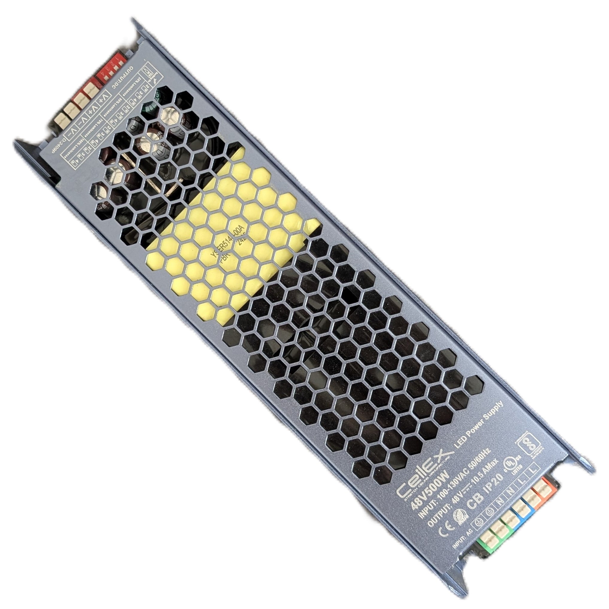 LED Driver 48V 500W IP20 UL Listed, Transformer for LED Lights, LED Power Supply 100-130 VAC 50/60Hz