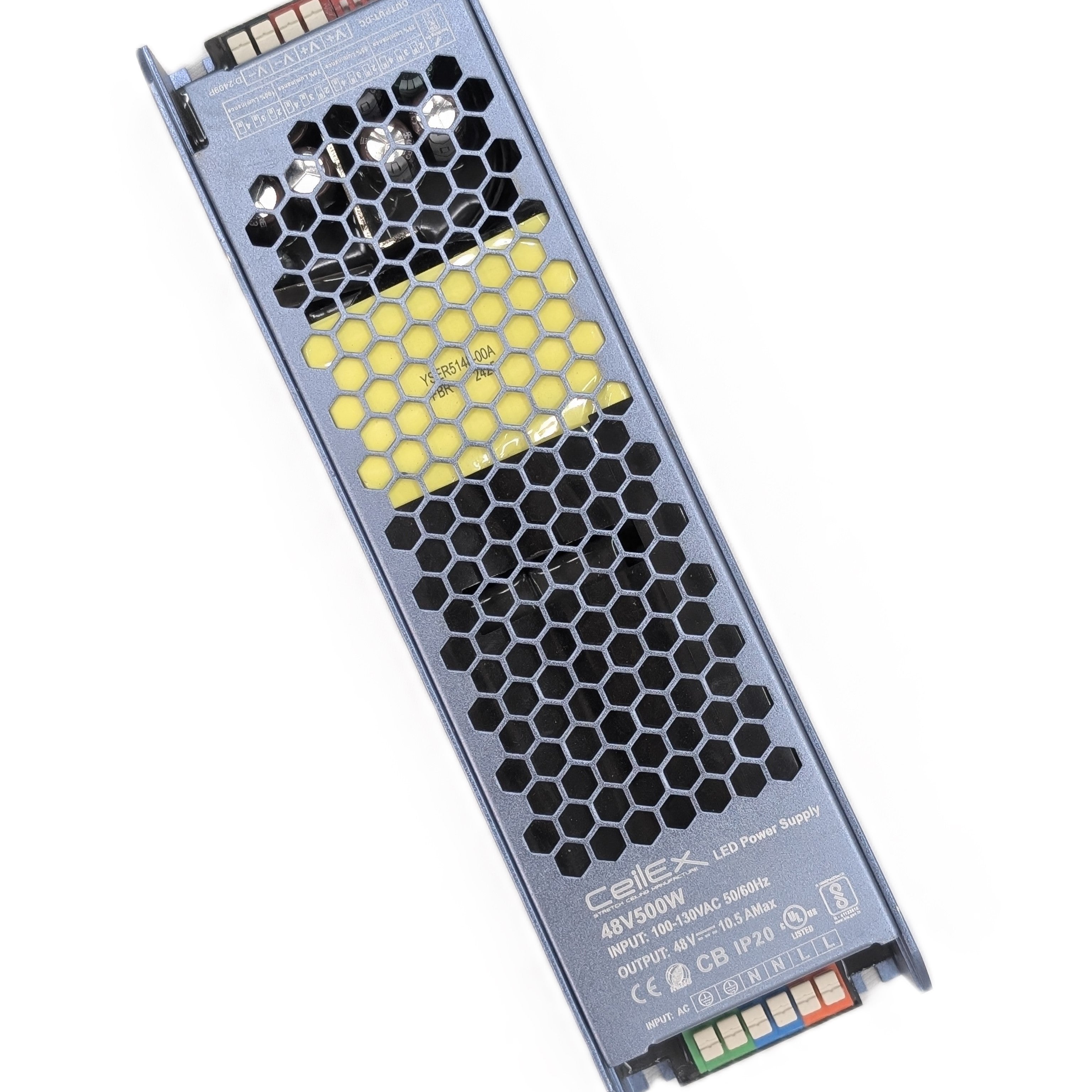 LED Driver 48V 500W IP20 UL Listed, Transformer for LED Lights, LED Power Supply 100-130 VAC 50/60Hz