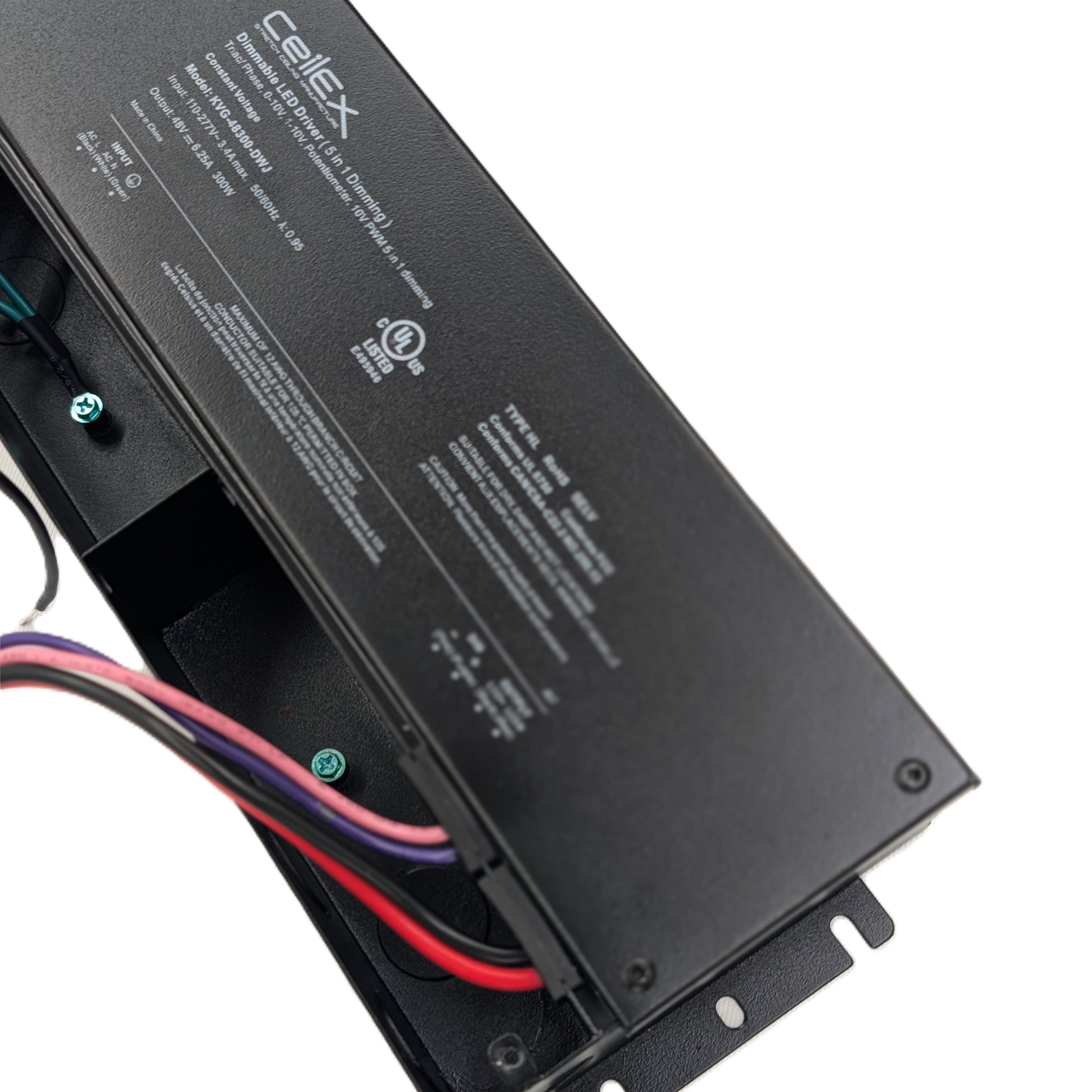Triac Dimmable LED Driver 48V 300W IP67 UL Listed Compatible with Lutron Dimmer, Transformer for LED Lights, Dimmable Power Supply 5 in 1 Triac/0-10V/1-10V/Potentiometer/10V PWM