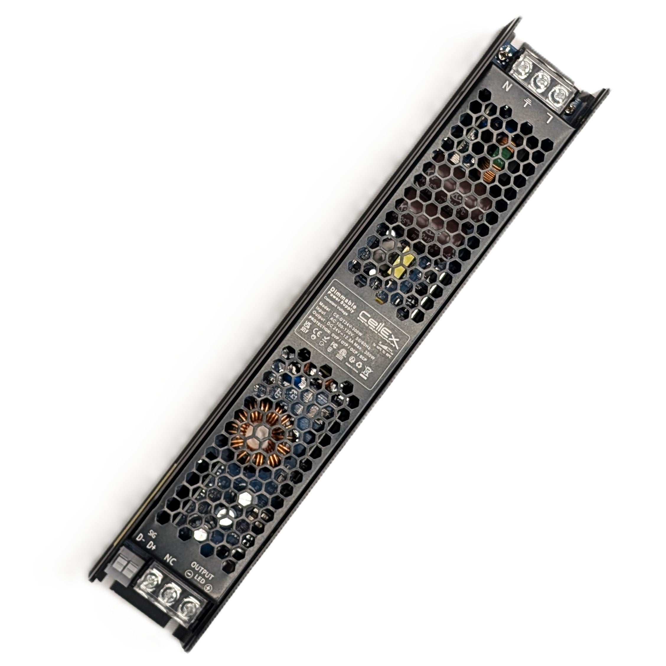 Triac Dimmable LED Driver 24V 300W IP20 ETL Listed Compatible with Lutron Dimmer, Transformer for LED Lights, Dimmable Power Supply 5 in 1 Triac/0-10V/1-10V/Potentiometer/10V PWM