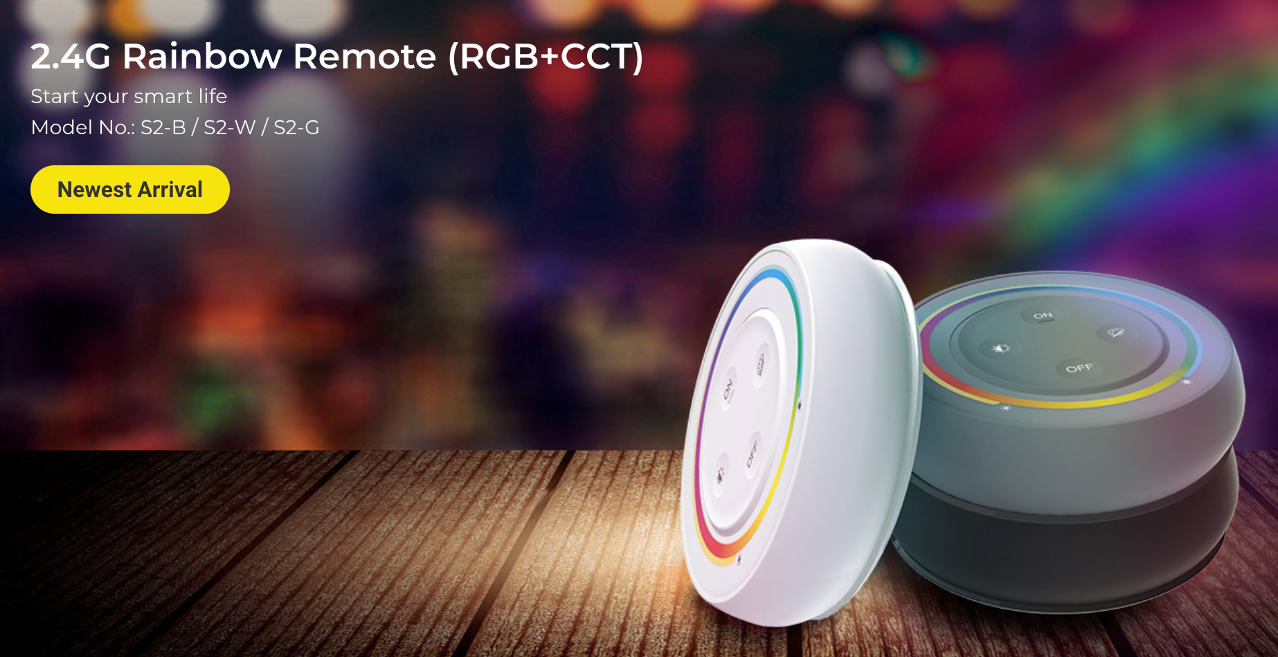 S2-W - 2.4G Rainbow Remote (RGB+CCT) White