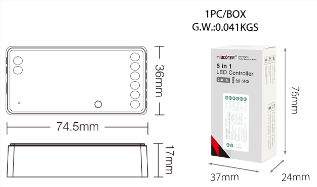 SR5 - 5 in 1 LED Controller (2.4GHz)