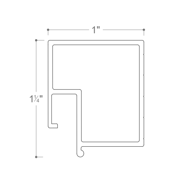Square Tube Profile open edge (AP-202)