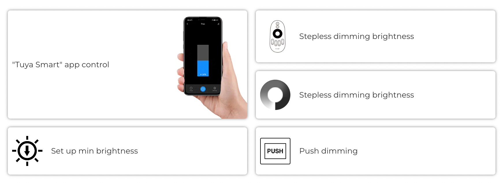 TRI-C1WR - AC Triac Dimmer (WiFi+2.4G+Push)