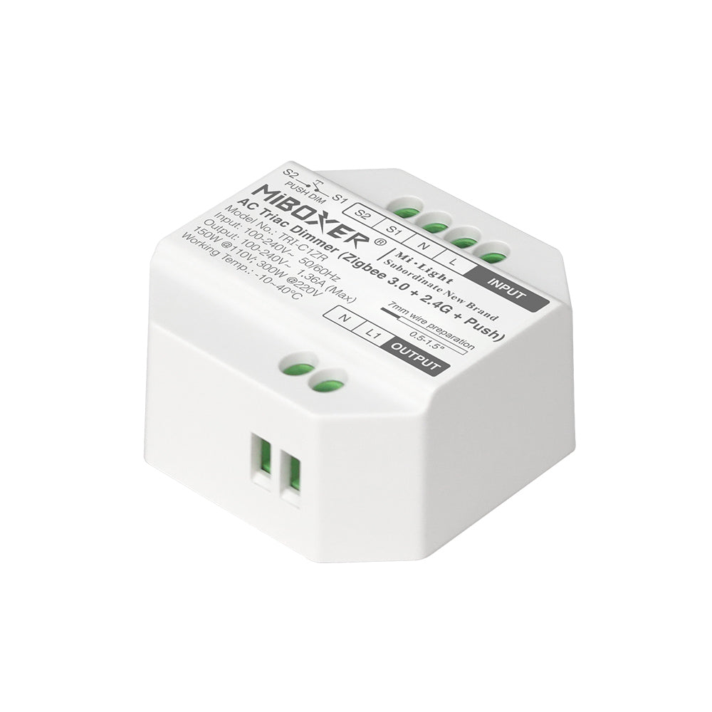 TRI-C1ZR - AC Triac Dimmer (Zigbee 3.0 + 2.4G + Push)