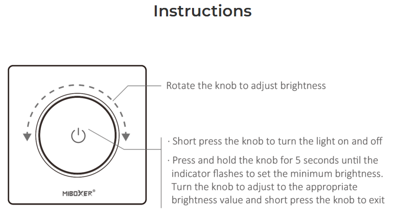 TRI-K1ZR - Rotating Triac Dimmer (Zigbee 3.0 + 2.4GHz)