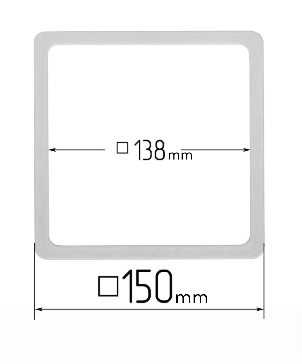 D150x150 mm Stretch Ceilings Reinforcement Thermosquare Rings/Protective Thermosquare Rings for Spotlights Installation