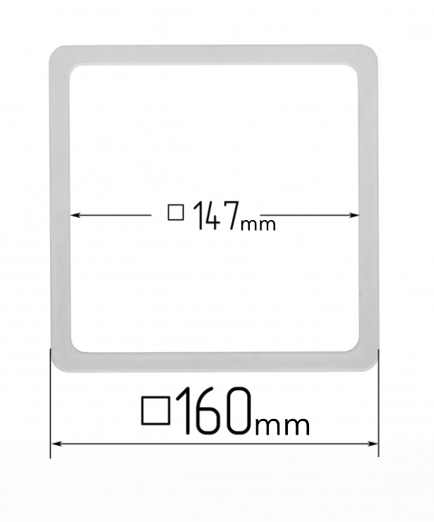 D160x160 mm Stretch Ceilings Reinforcement Thermosquare Rings/Protective Thermosquare Rings for Spotlights Installation