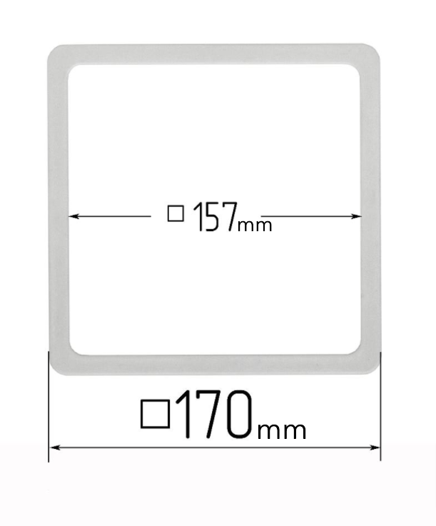 D170x170 mm Stretch Ceilings Reinforcement Thermosquare Rings/Protective Thermosquare Rings for Spotlights Installation