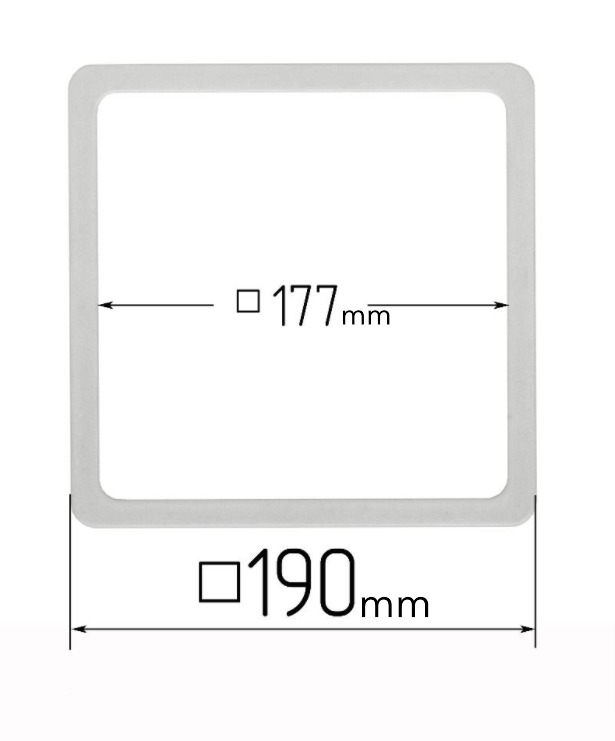 D190x190 mm Stretch Ceilings Reinforcement Thermosquare Rings/Protective Thermosquare Rings for Spotlights Installation