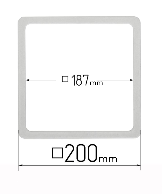 D200x200 mm Stretch Ceilings Reinforcement Thermosquare Rings/Protective Thermosquare Rings for Spotlights Installation