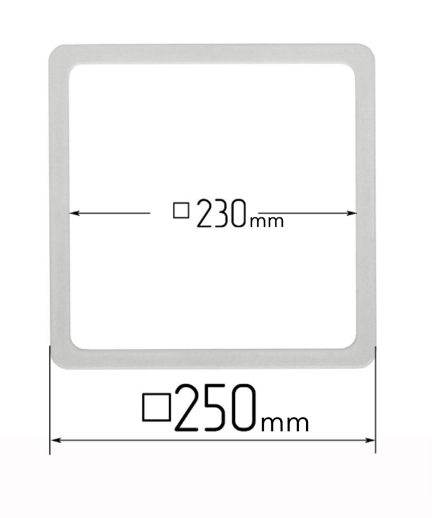 D250x250 mm Stretch Ceilings Reinforcement Thermosquare Rings/Protective Thermosquare Rings for Spotlights Installation