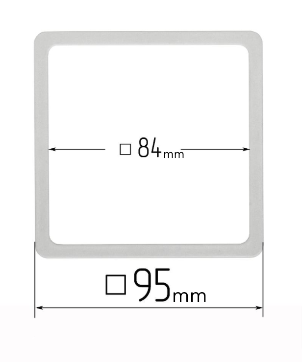 D95x95 mm Stretch Ceilings Reinforcement Thermosquare Rings/Protective Thermosquare Rings for Spotlights Installation