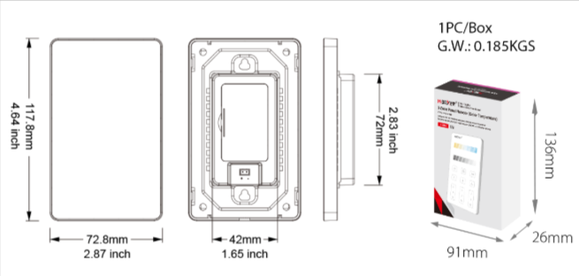 U2 - 3-Zone Panel Remote (Color Temperature)