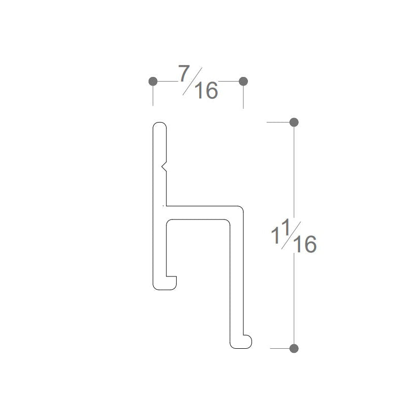 Wall Profile Open Edge (AP-151)