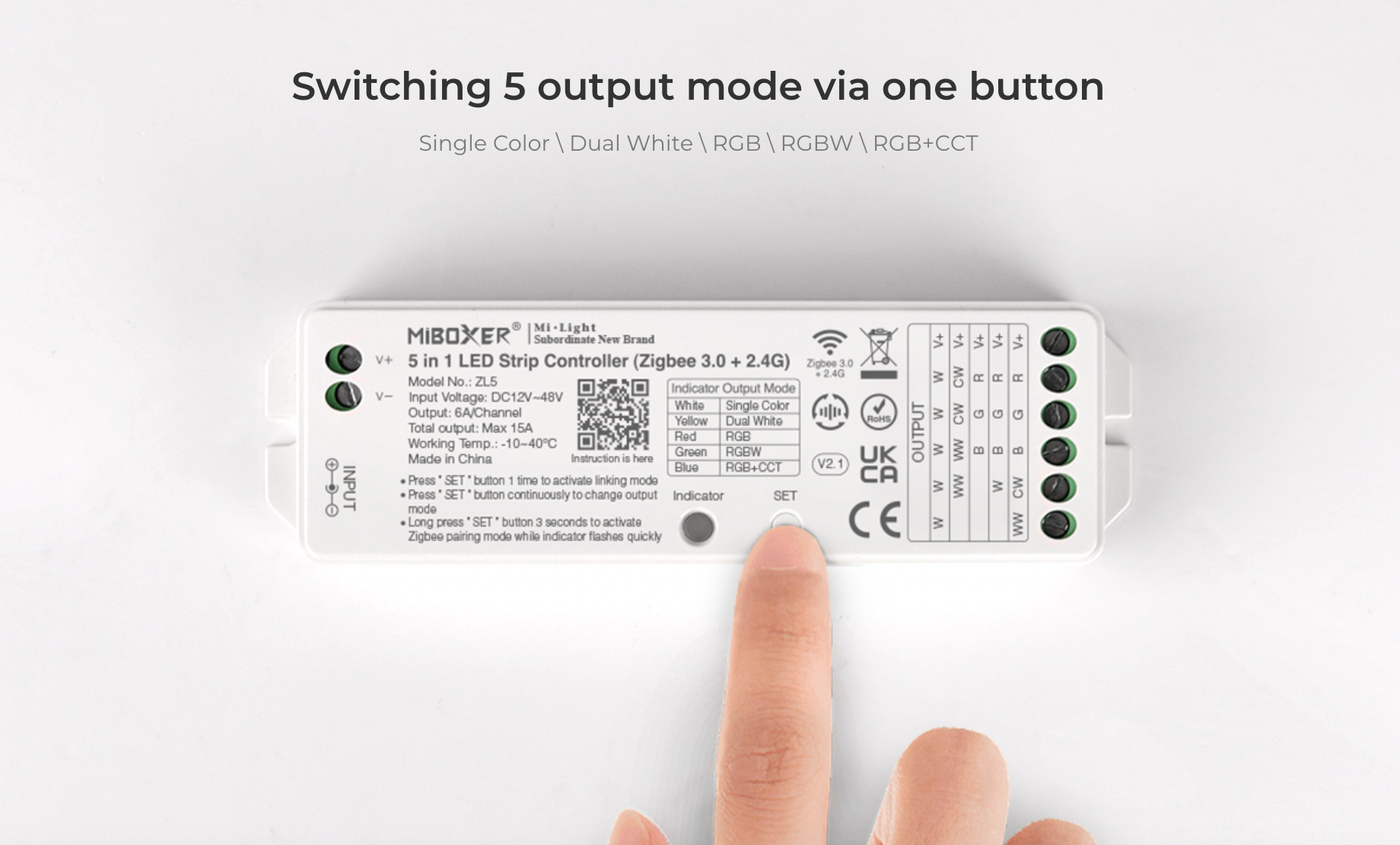 ZL5 - 5 in 1 LED Strip Controller (Zigbee 3.0 +2.4G)