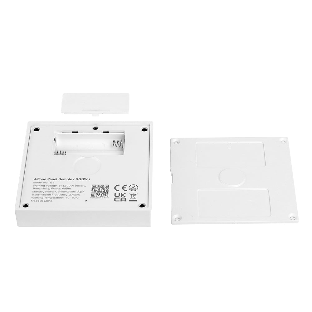 B3-B - 4-Zone Panel Remote (RGBW) Black