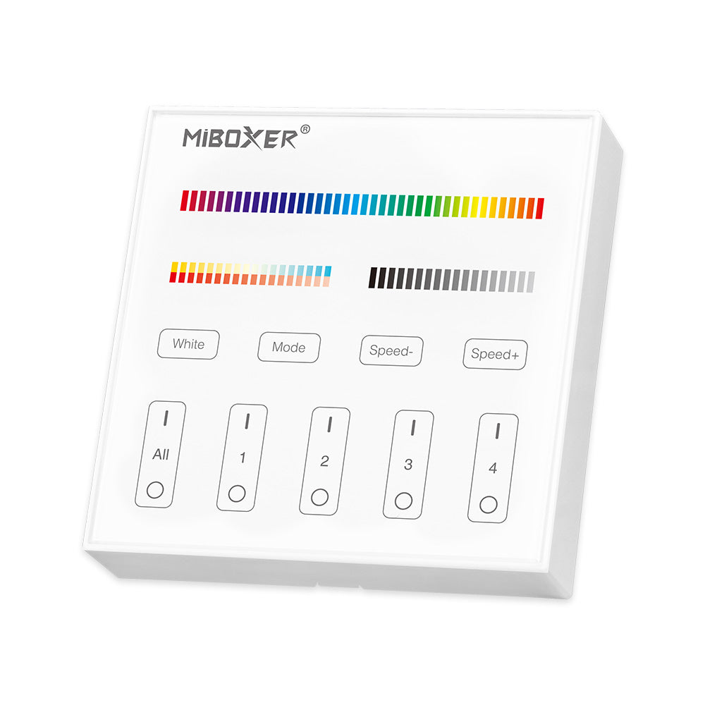 B4-W - 4-Zone Panel Remote (RGB+CCT) White