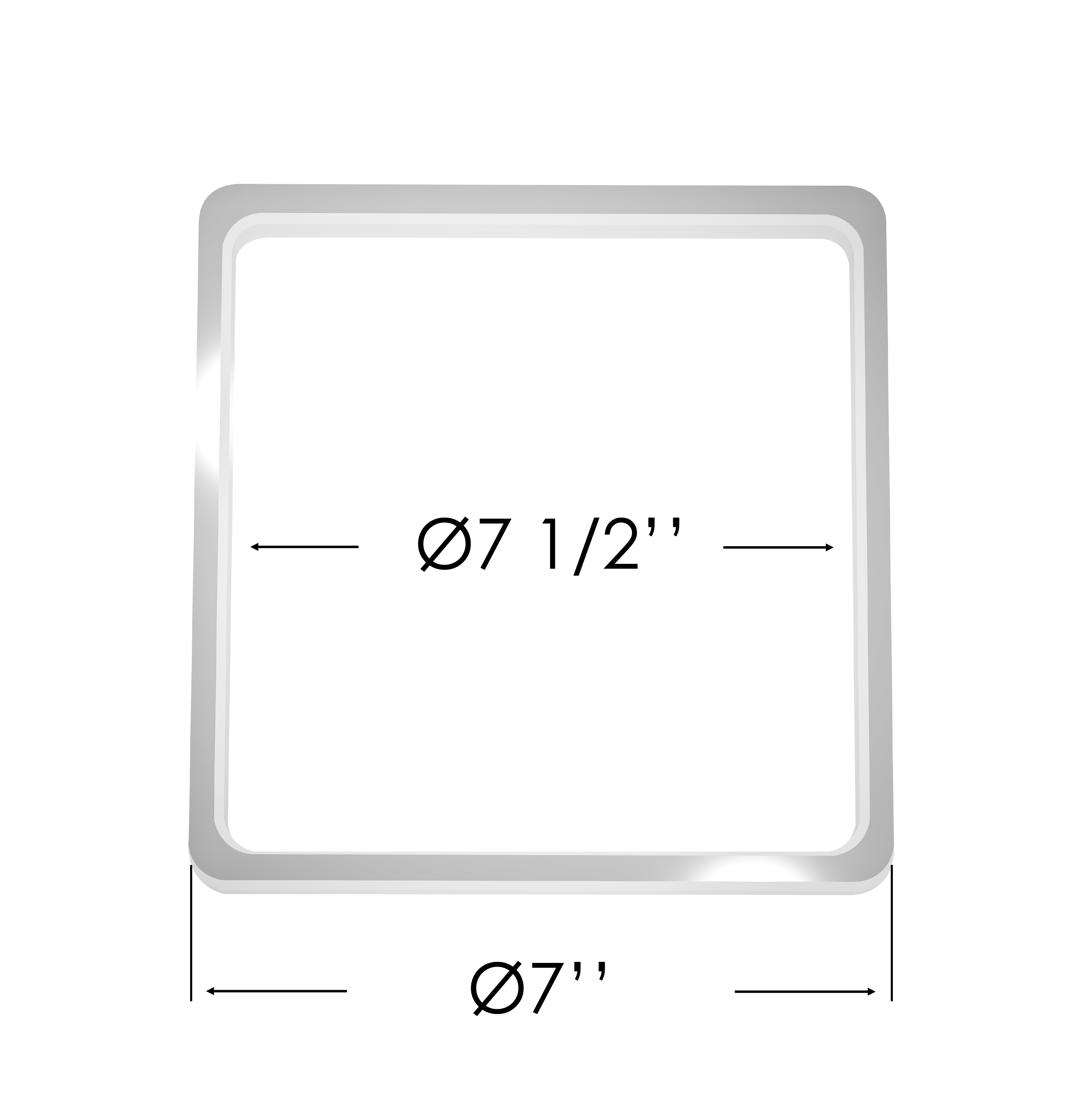 190x190 mm (7 1/2"x7 1/2") Square Thermal Reinforcement Ring for Spotlights