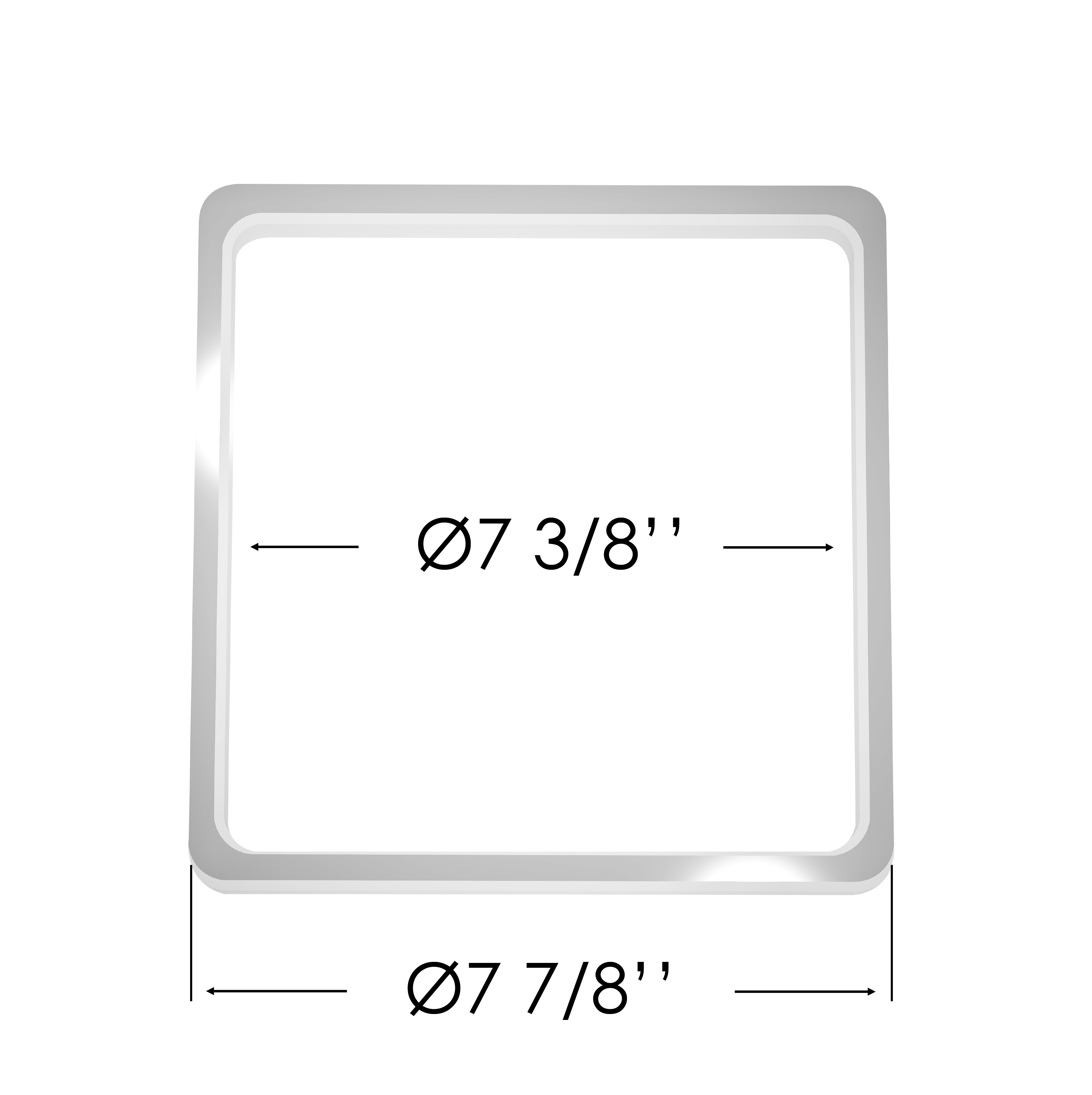 200x200 mm (7 7/8"x7 7/8") Square Thermal Reinforcement Ring for Spotlights
