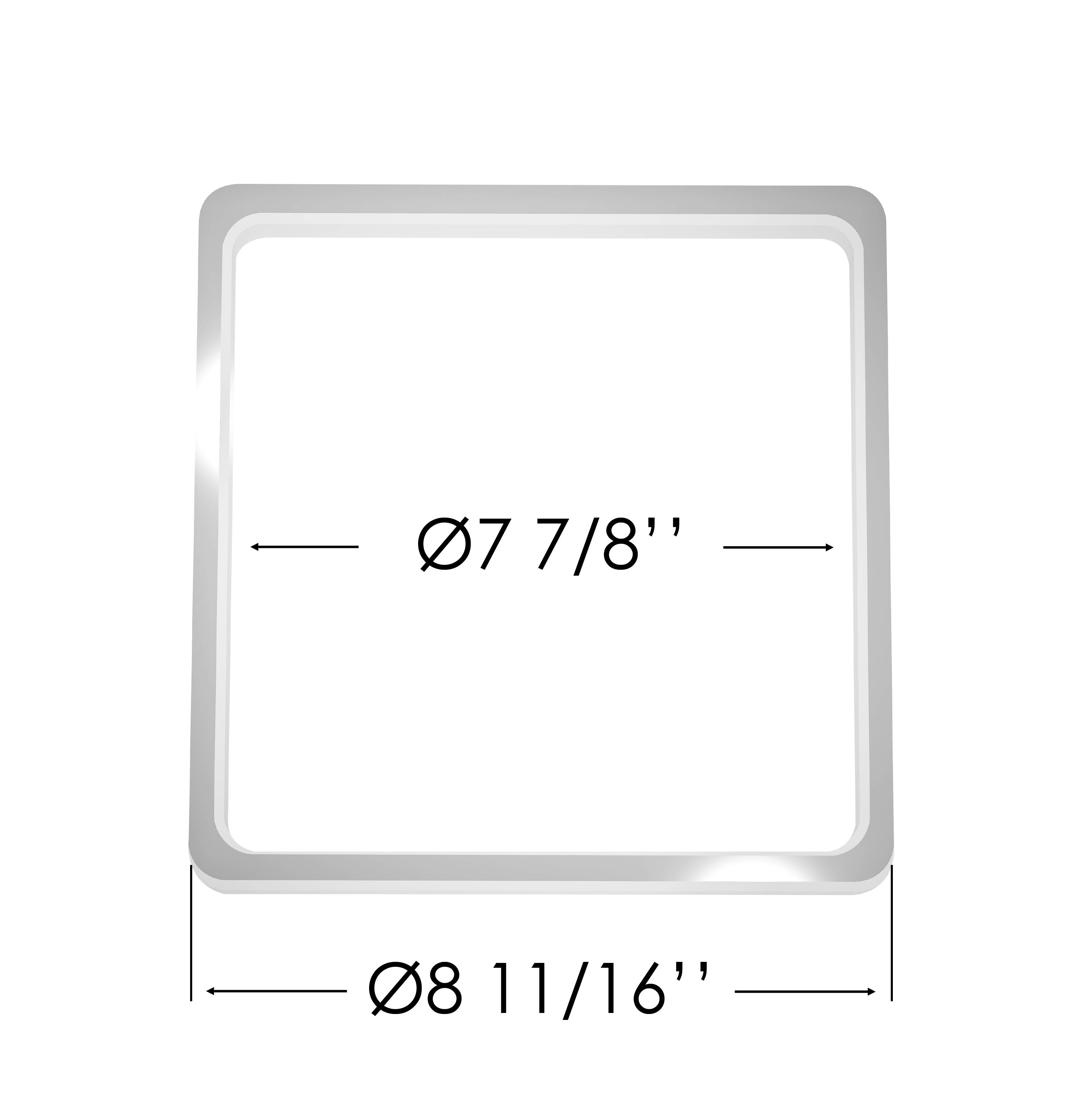 220x220 mm (8 5/8"x8 5/8") Square Thermal Reinforcement Ring for Spotlights
