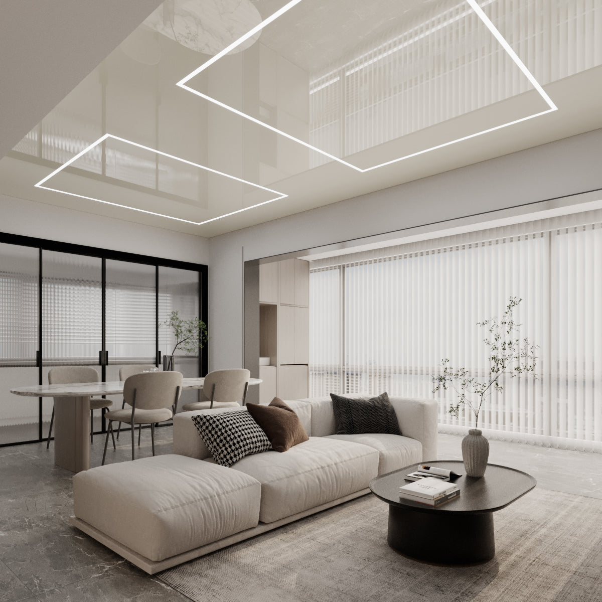 Ceiling & Wall Covering - Gloss - 095 93 05 Crepe Silk White